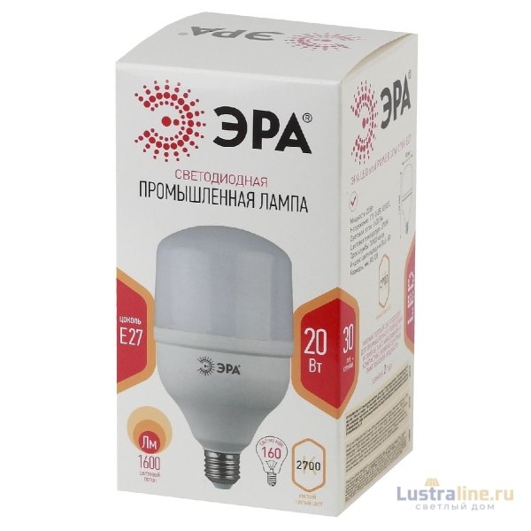 Лампа светодиодная Эра E27 20W 2700K LED POWER T80-20W-2700-E27 Б0027000