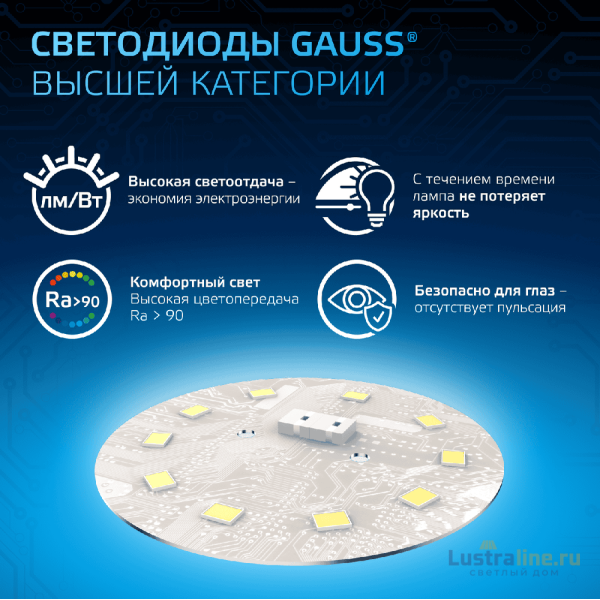 Лампа светодиодная Gauss E14 9W 6500K рефлектор матовый 106002309