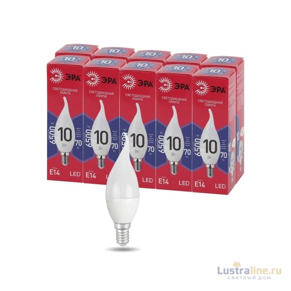 Лампа светодиодная Эра E14 10W 6500K LED BXS-10W-865-E14 R Б0045343