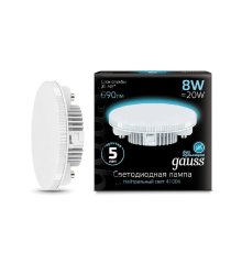 Лампа светодиодная Gauss GX53 8W 4100K матовая 108008208