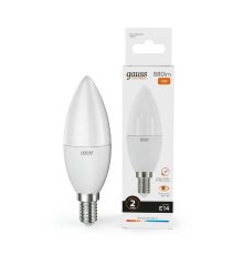 Лампа светодиодная Gauss E14 12W 3000K матовая 33112