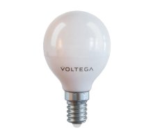 Лампа светодиодная Voltega E14 7W 4000К шар матовый VG2-G45E14cold7W 7055