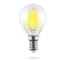 Лампа светодиодная Voltega E14 6W 4000К шар прозрачный VG10-G1E14cold6W-F 7022