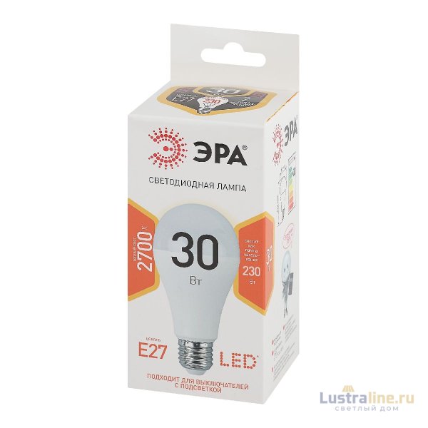 Лампа светодиодная Эра E27 30W 2700K LED A65-30W-827-E27 Б0048015