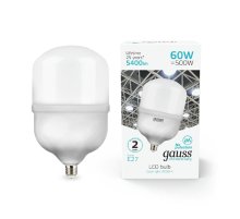 Лампа светодиодная Gauss E27 60W 4000K матовая 63226