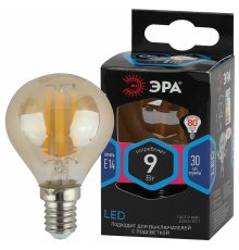 Лампа светодиодная Эра E14 9W 4000K F-LED P45-9W-840-E14 gold Б0047028