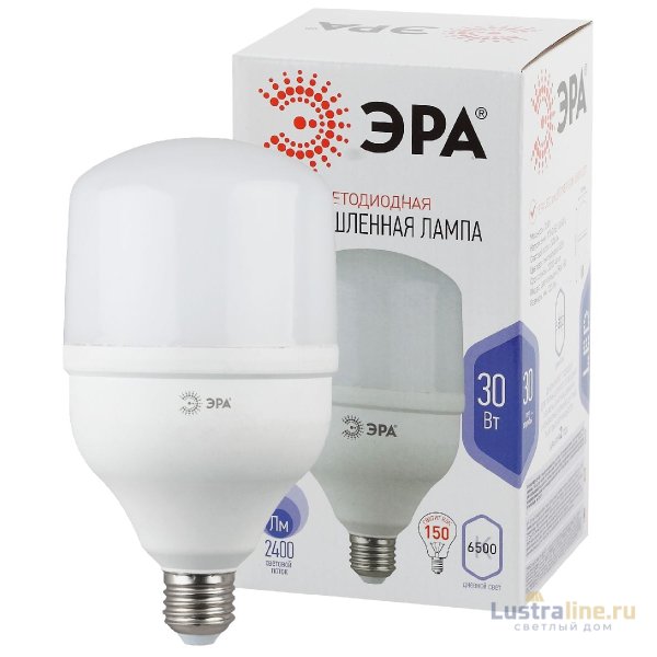 Лампа светодиодная Эра E27 30W 6500K LED POWER T100-30W-6500-E27 Б0027004 Лампа светодиодная Эра E27 30W 6500K LED POWER T100-30W-6500-E27 Б0027004