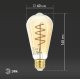 Лампа светодиодная Эра E27 7W 2400K F-LED ST64-7W-824-E27 spiral gold Б0047665