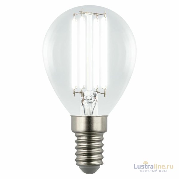 Лампа светодиодная филаментная Uniel LED-G45-4W/4000K/E14/CL GLY01TR UL-00011939