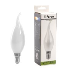 Лампа светодиодная Feron LB-718 Свеча на ветру E14 15W 4000K 38262