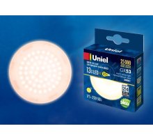 Лампа светодиодная (UL-00003724) Uniel GX53 13W 3000K матовая LED-GX53-13W/WW/GX53/FR PLZ01WH