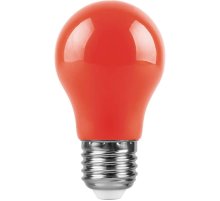 Лампа светодиодная Feron E27 3W красный Шар Матовая LB-375 25924