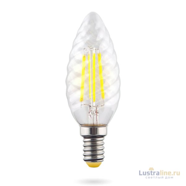 Лампа светодиодная Voltega E14 6W 2800К свеча прозрачная VG10-CC1E14warm6W-F 7027