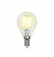 Лампа светодиодная (UL-00000197) Uniel E14 6W прозрачная LED-G45-6W/WW/E14/CL PLS02WH
