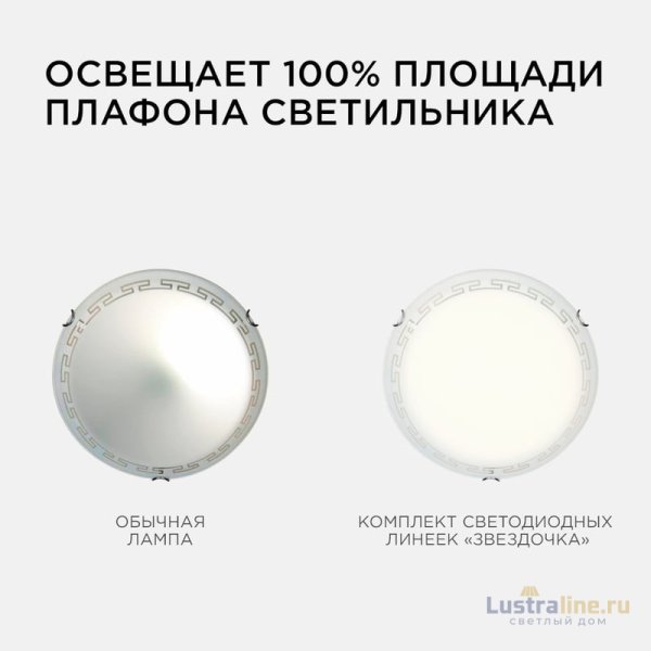 Комплект светодиодных линеек Apeyron Звездочка 220В 5730 16Вт 3000К IP30 12-09 Комплект светодиодных линеек Apeyron Звездочка 220В 5730 16Вт 3000К IP30 12-09