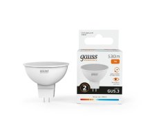 Лампа cветодиодная Gauss GU5.3 7W 3000K матовая 13517