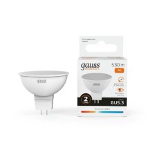 Лампа cветодиодная Gauss GU5.3 7W 3000K матовая 13517