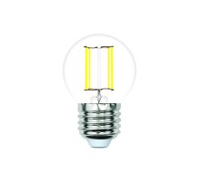 Лампа светодиодная филаментная Volpe E27 4W 3000K прозрачная LED-G45-4W/3000K/E27/CL/SLF