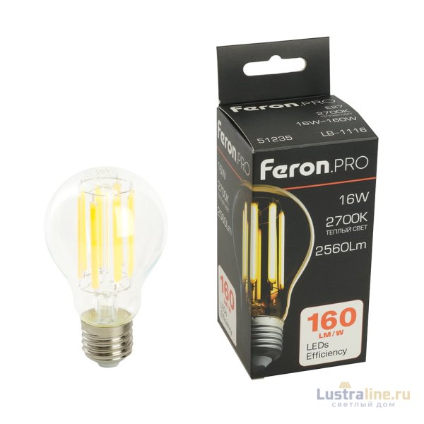 Светодиодная лампа Feron LB-1116 E27 16W 2700K 51235 Светодиодная лампа Feron LB-1116 E27 16W 2700K 51235