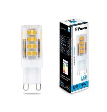 Лампа светодиодная Feron G9 5W 6400K Прямосторонняя Матовая LB-432 25771