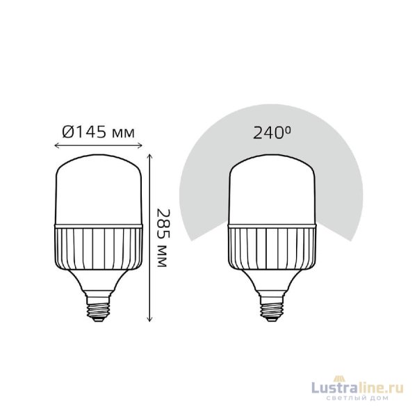 Лампа светодиодная Gauss E40 100W 4000K матовая 63420 Лампа светодиодная Gauss E40 100W 4000K матовая 63420