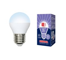 Лампа светодиодная (UL-00003821) Volpe E27 7W 6500K матовая LED-G45-7W/DW/E27/FR/NR
