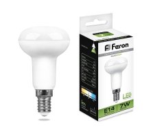 Лампа светодиодная Feron E14 7W 4000K Груша Матовая LB-450 25514