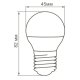 Лампа светодиодная Feron E27 5W 2700K Шар Матовая LB-38 25404