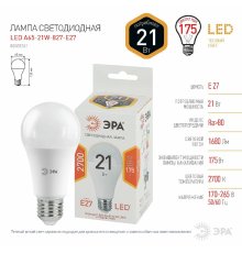 Лампа светодиодная Эра E27 21W 2700K LED A65-21W-827-E27 Б0035331 УЦ