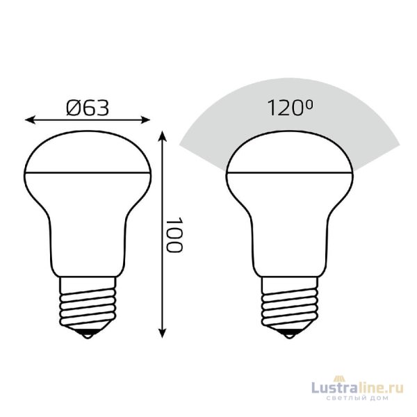 Лампа светодиодная Gauss E14 8W 3000K матовая 63218