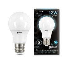 Лампа светодиодная Gauss E27 12W 4100K матовая 102502212
