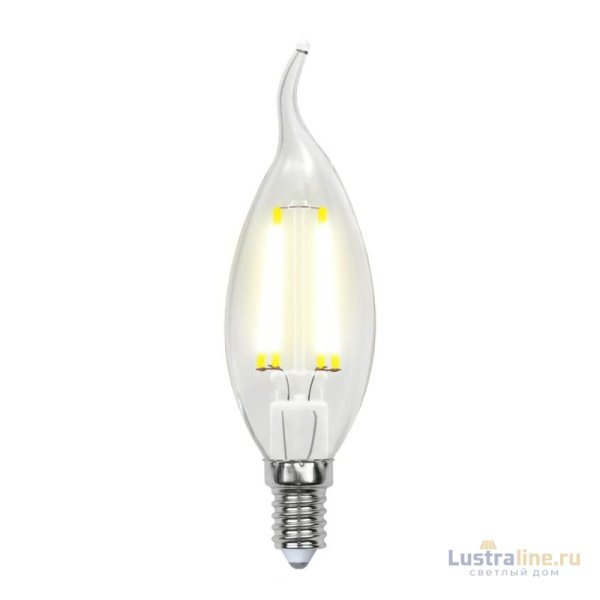 Лампа светодиодная филаментная (UL-00002199) Uniel E14 6W 3000K прозрачная LED-CW35-6W/WW/E14/CL GLA01TR Лампа светодиодная филаментная (UL-00002199) Uniel E14 6W 3000K прозрачная LED-CW35-6W/WW/E14/CL GLA01TR