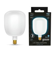 Лампа светодиодная филаментная Gauss E27 9W 4100К матовая 1015802209