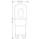 Лампа светодиодная Feron G9 5W 2700K Прямосторонняя Матовая LB-432 25769