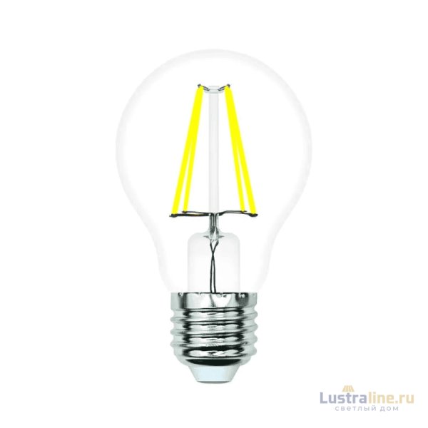 Лампа светодиодная филаментная Volpe E27 6W 4000K прозрачная LED-A60-6W/4000K/E27/CL/SLF UL-00008299