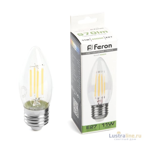 Лампа светодиодная Feron LB-713 Свеча E27 11W 4000K 38273