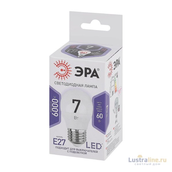 Лампа светодиодная Эра E27 7W 6000K LED P45-7W-860-E27 Б0031402 Лампа светодиодная Эра E27 7W 6000K LED P45-7W-860-E27 Б0031402