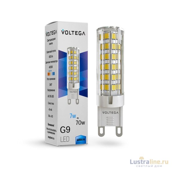 Светодиодная лампа Voltega Simple Capsule 7W 4000K G9 7188 Светодиодная лампа Voltega Simple Capsule 7W 4000K G9 7188
