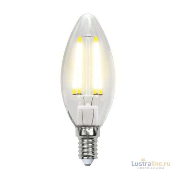 Лампа светодиодная филаментная (UL-00001373) Uniel E14 6W 4000K прозрачная LED-C35-6W/NW/E14/CL PLS02WH Лампа светодиодная филаментная (UL-00001373) Uniel E14 6W 4000K прозрачная LED-C35-6W/NW/E14/CL PLS02WH