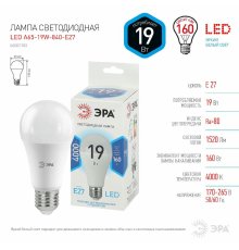 Лампа светодиодная Эра E27 19W 4000K LED A65-19W-840-E27 Б0031703