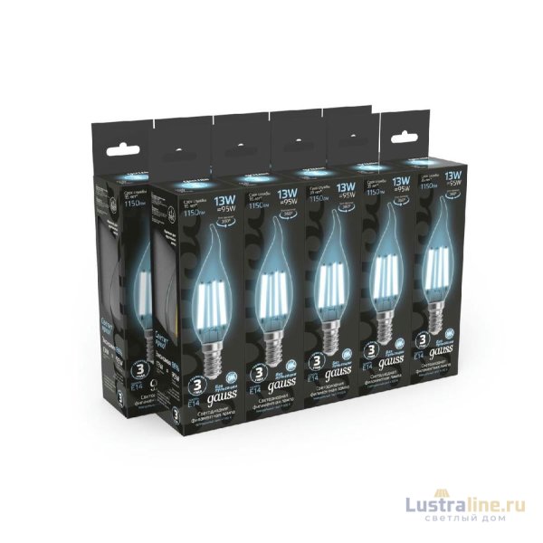 Лампа светодиодная Gauss Filament E14 13W 4100K 104801213