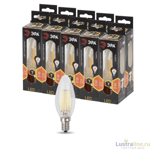 Лампа светодиодная Эра E14 7W 2700K F-LED B35-7W-827-E14 Б0027942