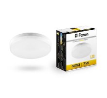 Лампа светодиодная Feron GX53 7W 2700K Таблетка Матовая LB-451 25831