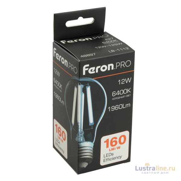 Светодиодная лампа Feron LB-1112 E27 12W 6400K 48897 Светодиодная лампа Feron LB-1112 E27 12W 6400K 48897