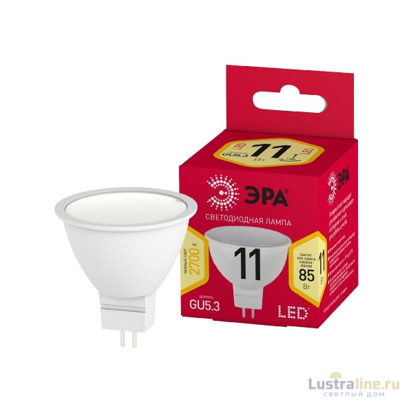 Лампа светодиодная Эра GU5.3 11W 2700K LED MR16-11W-827-GU5.3 R Б0056064