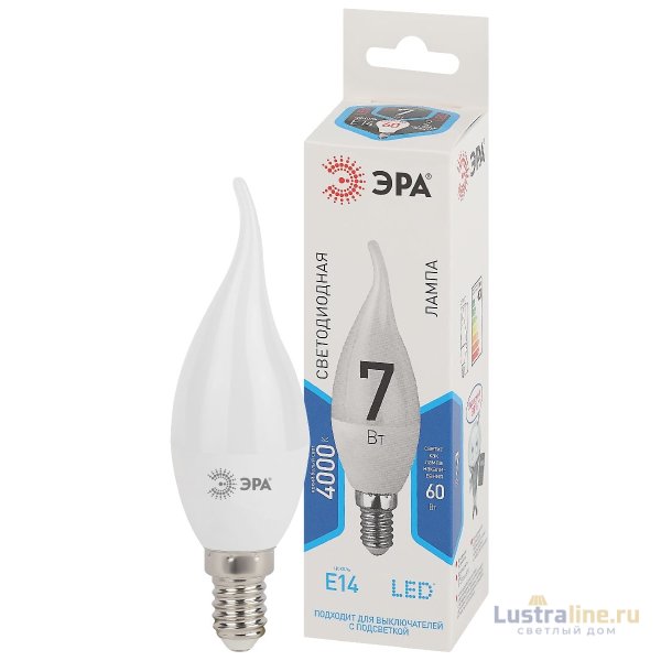 Лампа светодиодная Эра E14 7W 4000K LED BXS-7W-840-E14 Б0028483
