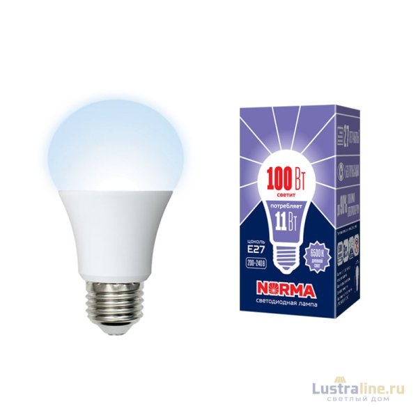Лампа светодиодная (UL-00003785) Volpe E27 11W 6500K матовая LED-A60-11W/DW/E27/FR/NR Лампа светодиодная (UL-00003785) Volpe E27 11W 6500K матовая LED-A60-11W/DW/E27/FR/NR