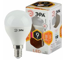 Лампа светодиодная Эра E14 9W 2700K LED P45-9W-827-E14 Б0029041