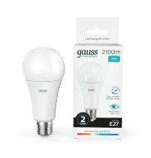 Лампа светодиодная Gauss E27 25W 4100K груша матовая 73225