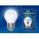 Лампа светодиодная (UL-00002377) Uniel E27 6W 3000K матовая LED-G45-6W/WW/E27/FR/MB PLM11WH